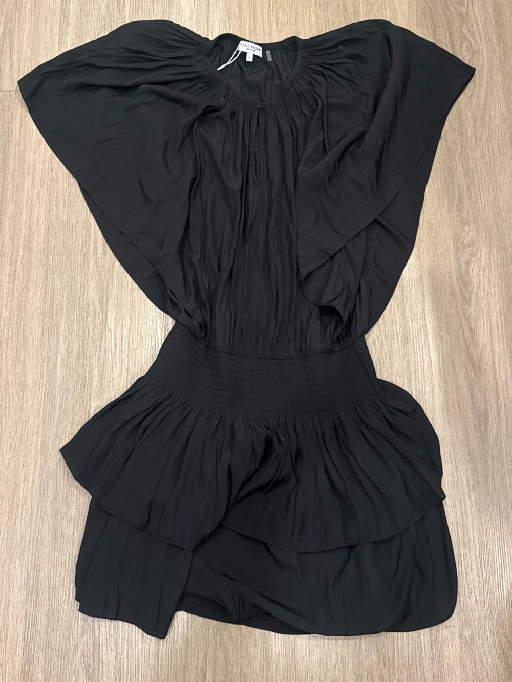 Ramy Brook Black Tiered Mini Skirt - Picture 2 of 3
